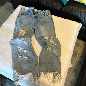 Distressed Blakeley Crop Jean